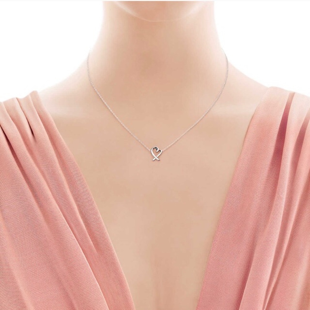 Tiffany & Co Open Heart Pendant Necklace